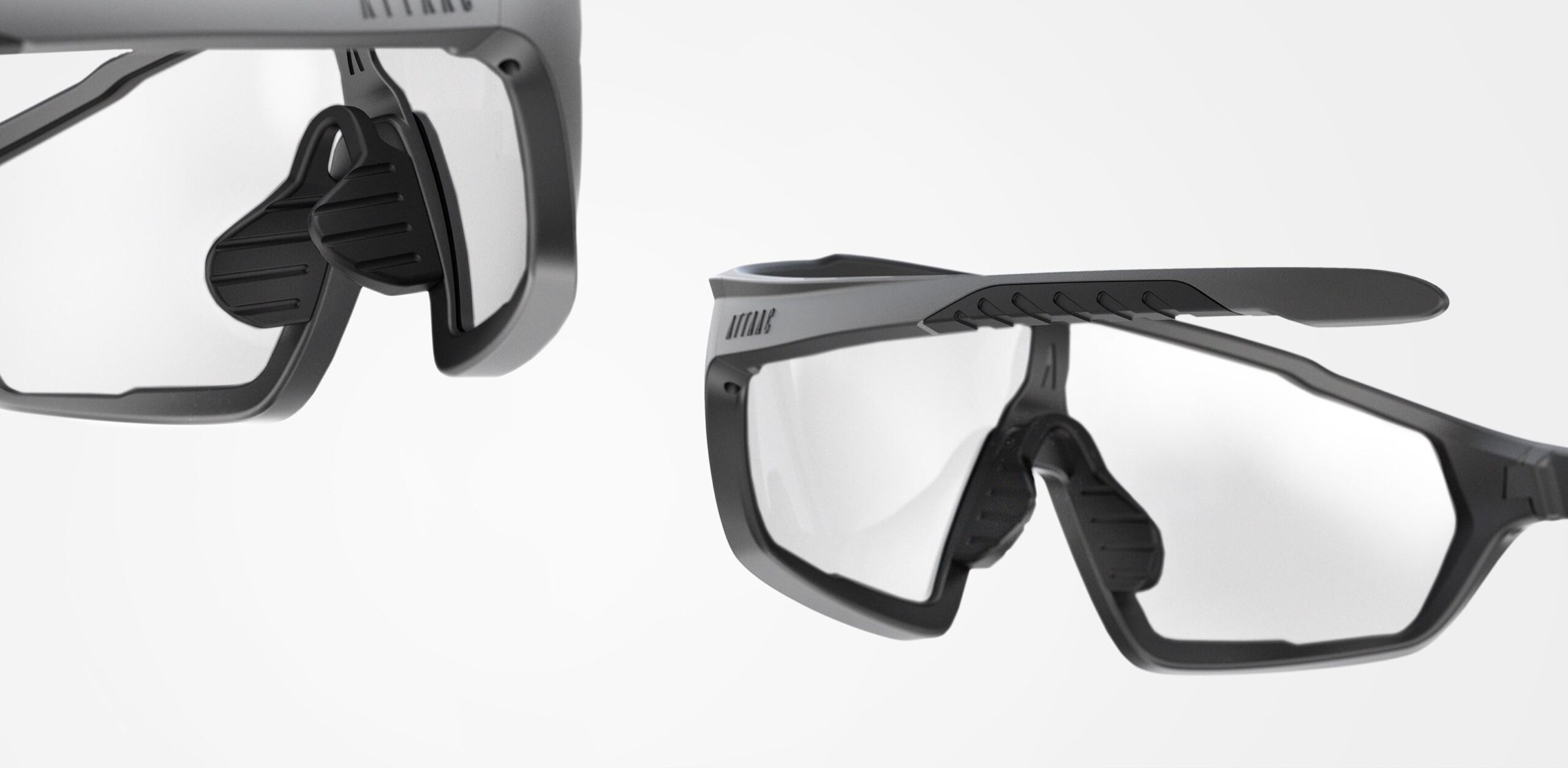 Detailed view of LESID Attaac cycling glasses lenses