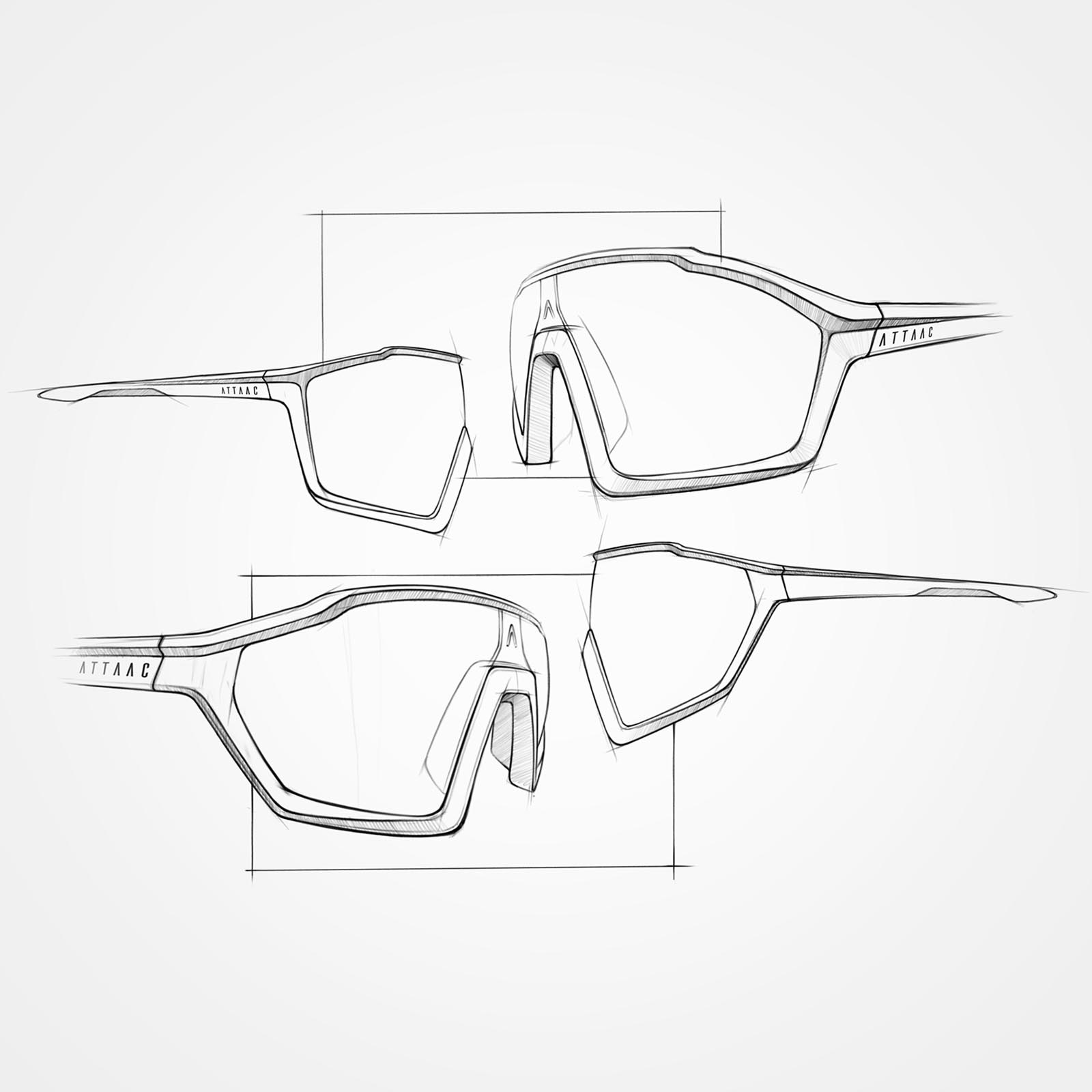 LESID Attaac cycling glasses highlighting aerodynamic design