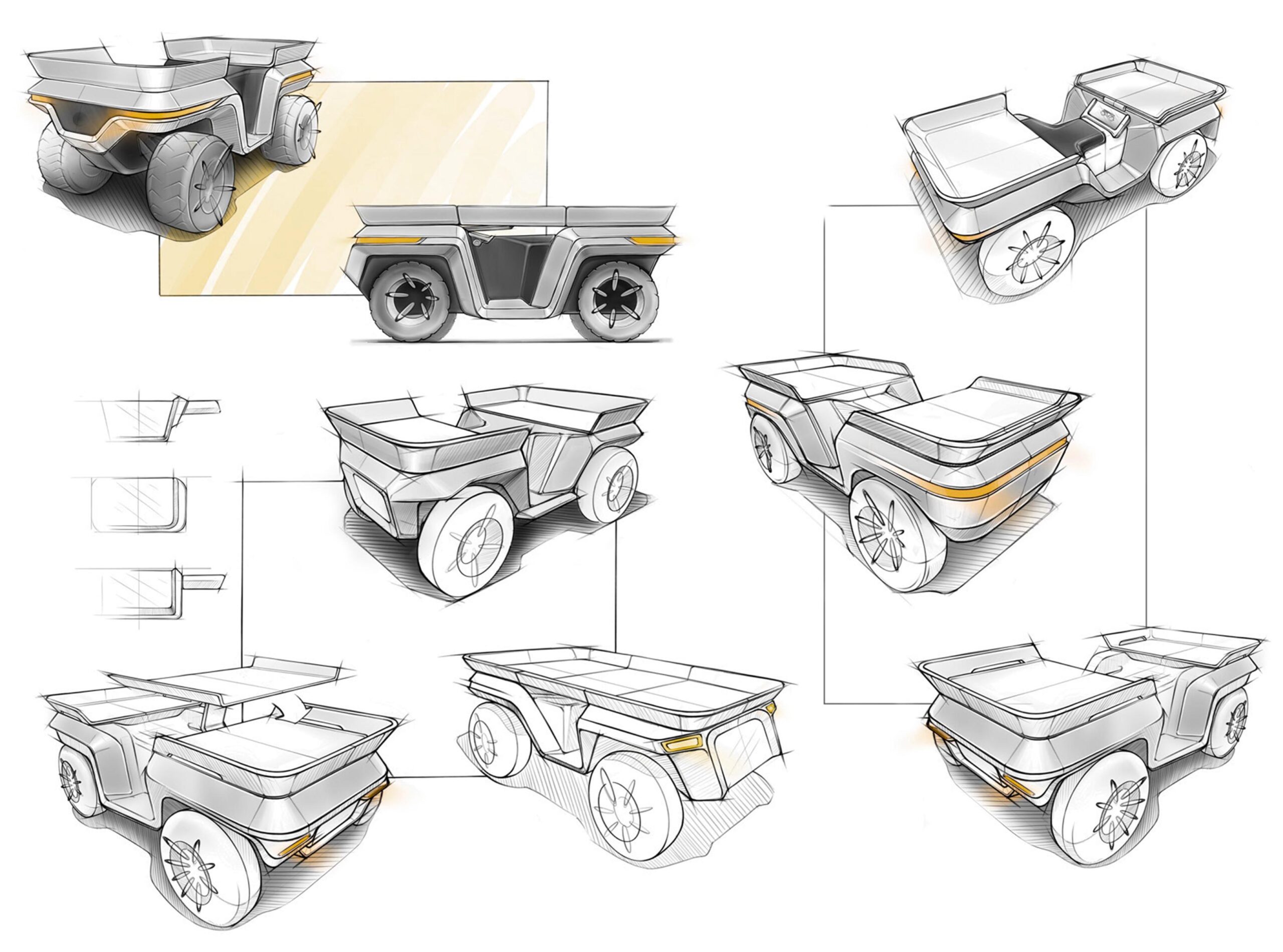 Detailed view of LESID autonomous vehicle’s sleek exterior design