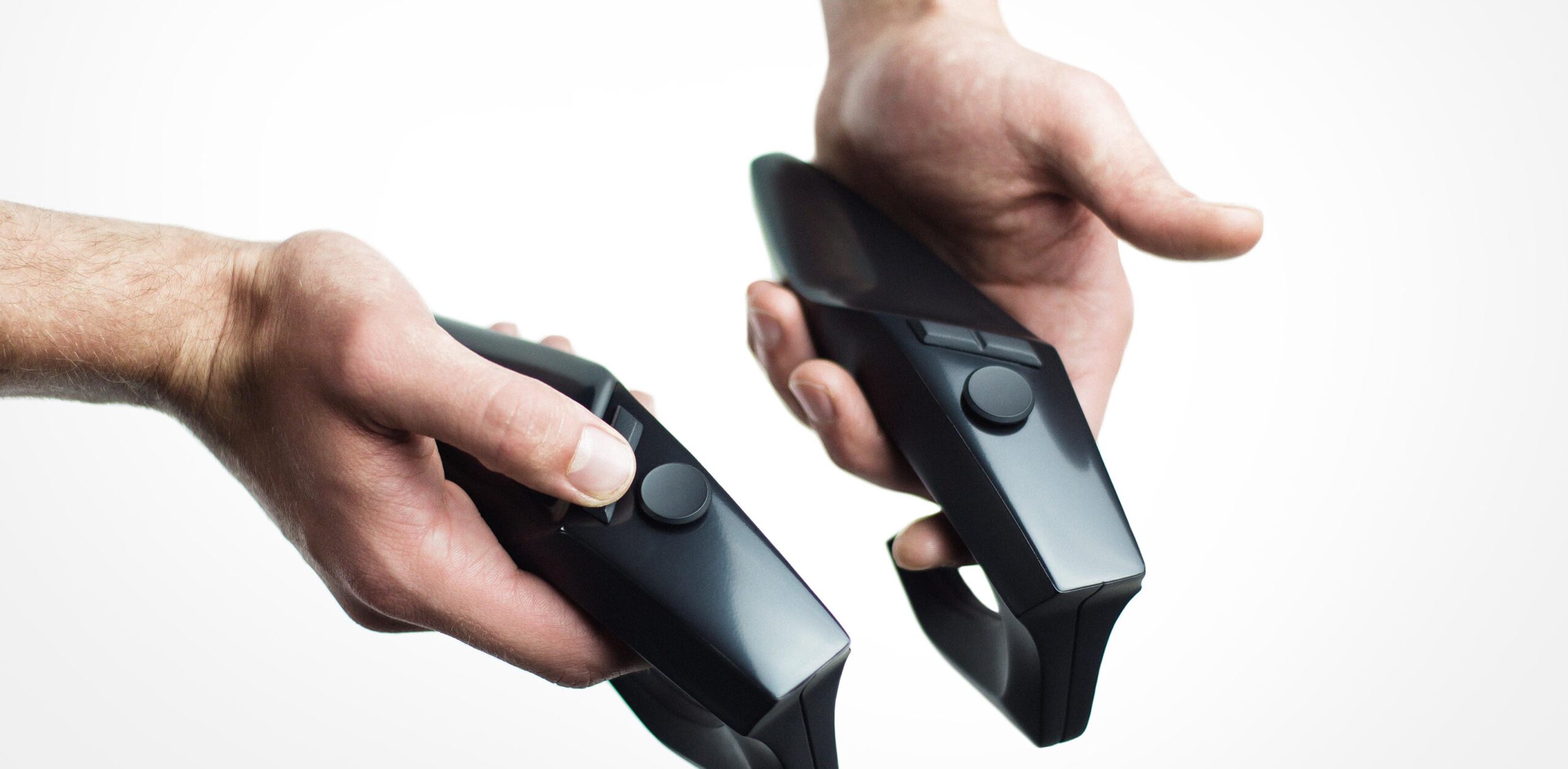 Detailed view of LESID VR Controller's advanced tracking sensors